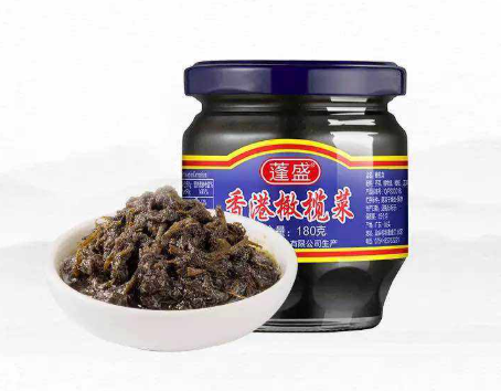 Cải Ô Liu Hồng Kông, Trọng lượng: 180g/lọ, Quy cách: 48 lọ/ thùng