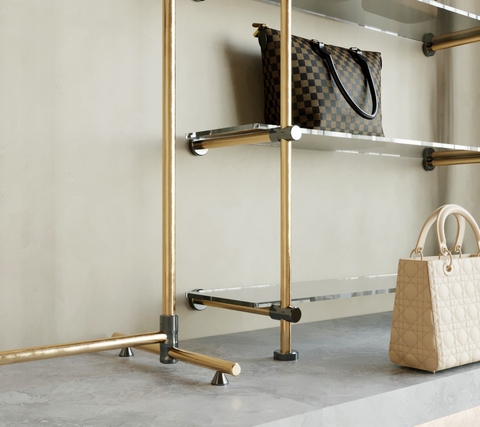 Module Stand Stainless Steel Clothing Rack - Sào decor inox304 sang trọng
