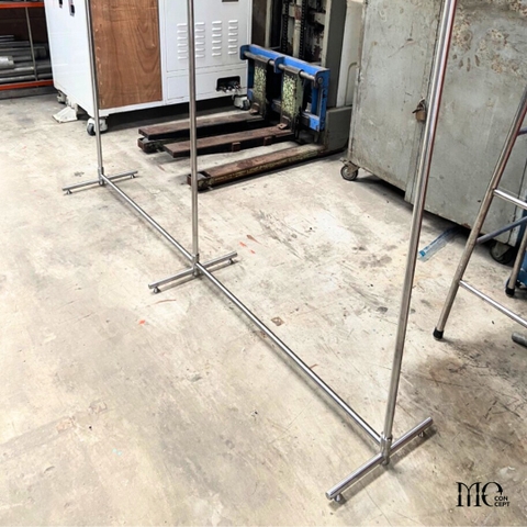 Double Stand Stainless Steel Clothing Rack  - Sào đôi nhỏ gọn decor inox304 lắp ráp thẩm mỹ