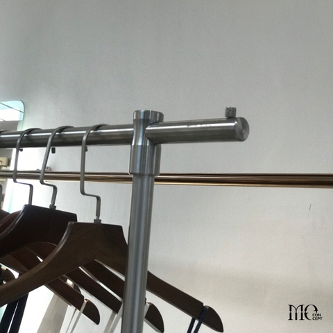 Double Stand Stainless Steel Clothing Rack  - Sào đôi nhỏ gọn decor inox304 lắp ráp thẩm mỹ