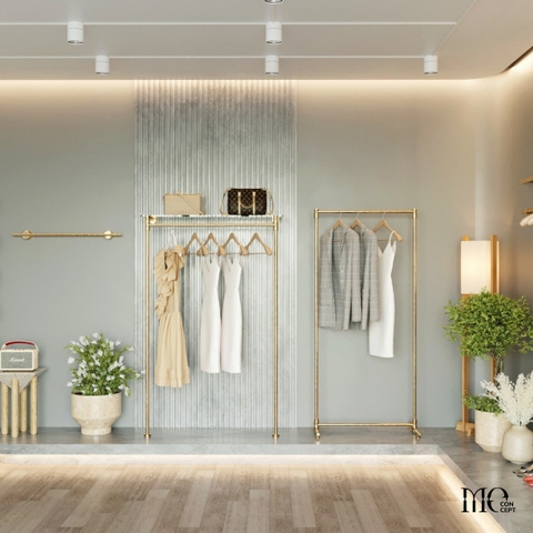 Moling Stand Stainless Steel Clothing Rack Menimum - Sào đơn nhỏ gọn decor inox304 lắp ráp thẩm mỹ