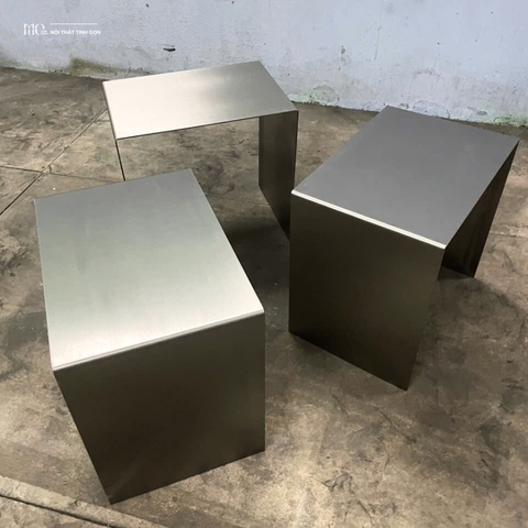 C-Square Minimal Stainless Side Table - Bàn phụ Inox C-Square tối giản