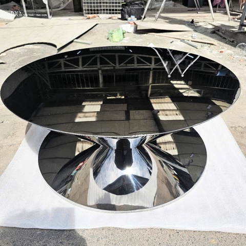 Polished Round Coffee Table D900 - Bàn cà phê D900 Inox bóng