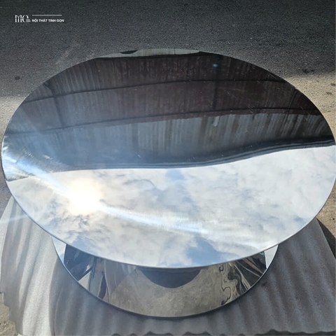 Polished Round Coffee Table D900 - Bàn cà phê D900 Inox bóng
