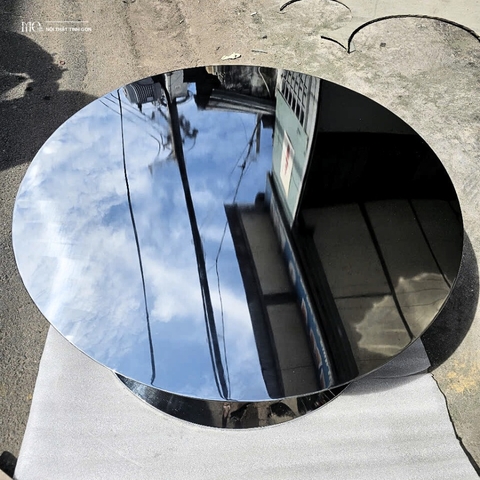 Polished Round Coffee Table D900 - Bàn cà phê D900 Inox bóng