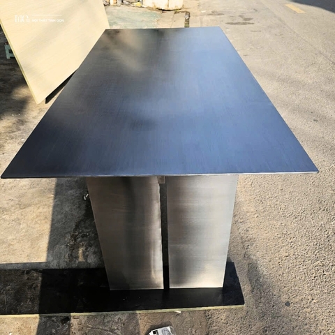 Heavy-Frame Inox Dining Table 1500 - Bàn ăn lớn Inox khung dày