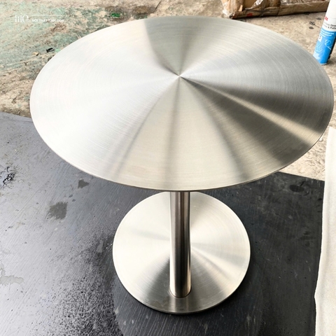 CFL Brushed Steel Café Table - Bàn Café CFL Inox xước