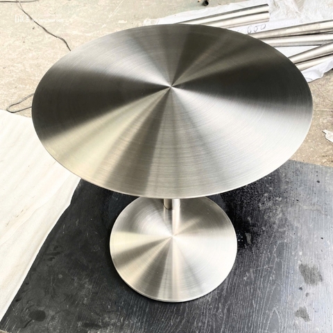CFL Brushed Steel Café Table - Bàn Café CFL Inox xước