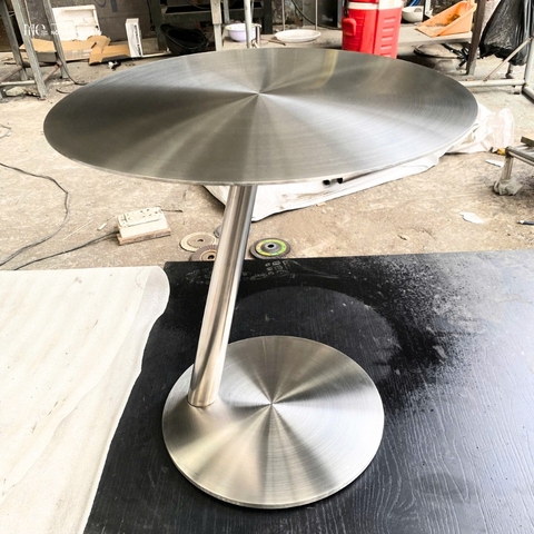 CFL Brushed Steel Café Table - Bàn Café CFL Inox xước