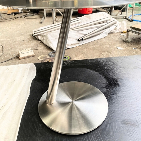 CFL Brushed Steel Café Table - Bàn Café CFL Inox xước