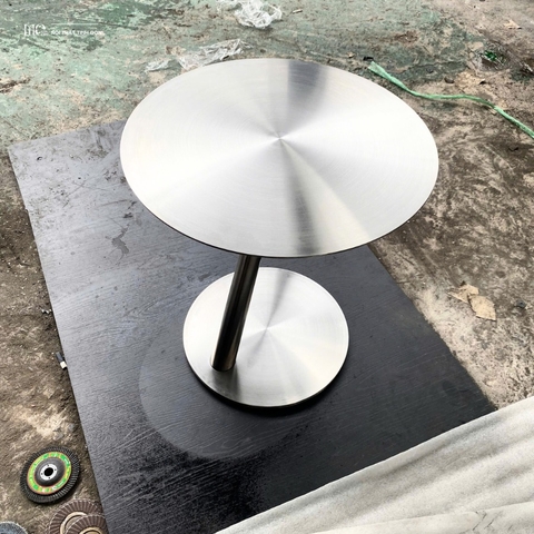 CFL Brushed Steel Café Table - Bàn Café CFL Inox xước