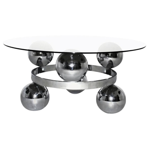 Elegan Sphere Glass Coffee Table - Bàn cà phê Elegan Sphere kính