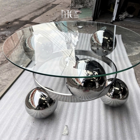 Elegan Sphere Glass Coffee Table - Bàn cà phê Elegan Sphere kính