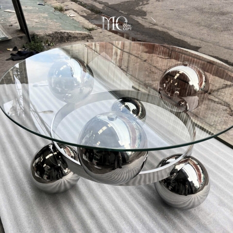 Elegan Sphere Glass Coffee Table - Bàn cà phê Elegan Sphere kính