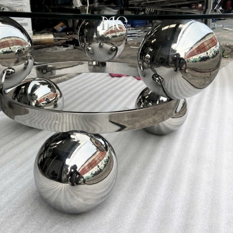 Elegan Sphere Glass Coffee Table - Bàn cà phê Elegan Sphere kính