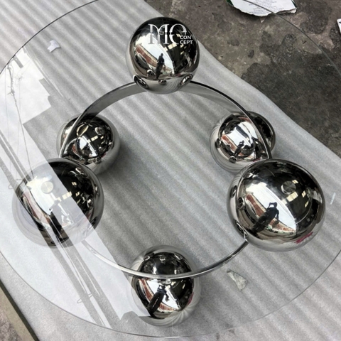 Elegan Sphere Glass Coffee Table - Bàn cà phê Elegan Sphere kính
