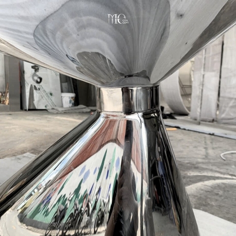 NOVA Polished Steel Table Frame - Khung chân bàn NOVA bóng