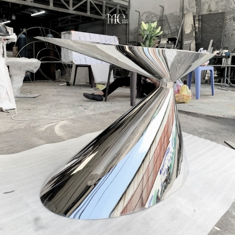 NOVA Polished Steel Table Frame - Khung chân bàn NOVA bóng