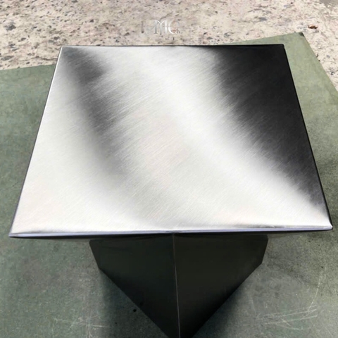 Stainless Steel Cube Table – Crystal | Hairline Finish - Bàn Inox Crystal – Hoàn thiện Hairline