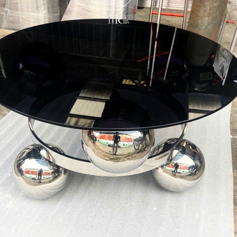 Elegan Sphere Glass Coffee Table - Bàn cà phê Elegan Sphere kính