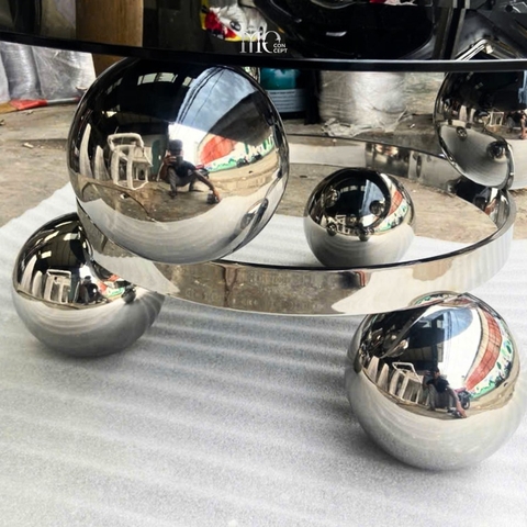 Elegan Sphere Glass Coffee Table - Bàn cà phê Elegan Sphere kính