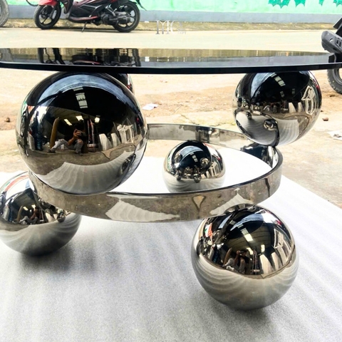 Elegan Sphere Glass Coffee Table - Bàn cà phê Elegan Sphere kính