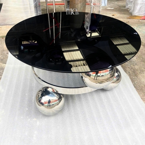 Elegan Sphere Glass Coffee Table - Bàn cà phê Elegan Sphere kính