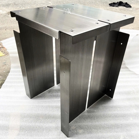 Stainless Steel Stool – CNC Brushed Finish - Stool Inox CNC xước
