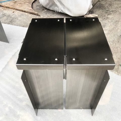 Stainless Steel Stool – CNC Brushed Finish - Stool Inox CNC xước
