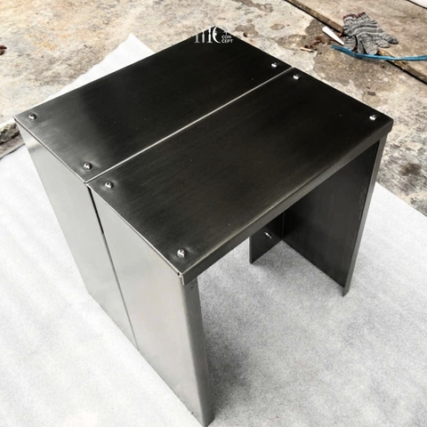 Stainless Steel Stool – CNC Brushed Finish - Stool Inox CNC xước