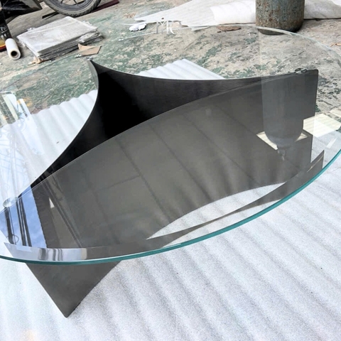 Trio Curve Glass Dining Table - Bàn ăn kính Trio Curve