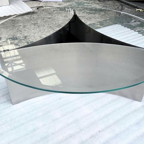 Trio Curve Glass Dining Table - Bàn ăn kính Trio Curve