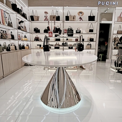 NOVA Polished Steel Table Frame - Khung chân bàn NOVA bóng