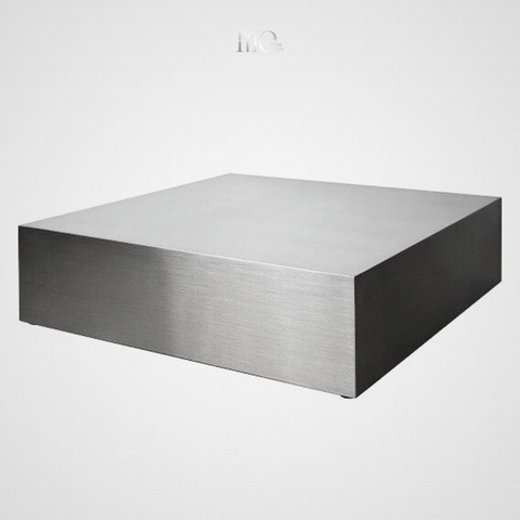 Stainless Steel Cube Table – Hairline Finish - Bàn lập phương Inox xước Hairline