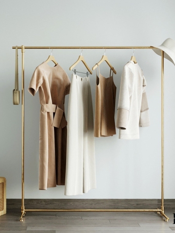 Moling Stand Stainless Steel Clothing Rack Premium - Sào đơn decor inox304 lắp ráp thẩm mỹ