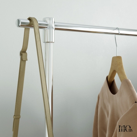 Moling Stand Stainless Steel Clothing Rack Premium - Sào đơn decor inox304 lắp ráp thẩm mỹ
