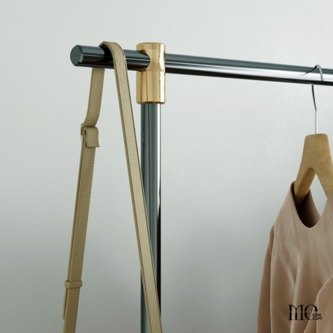 Moling Stand Stainless Steel Clothing Rack Premium - Sào đơn decor inox304 lắp ráp thẩm mỹ