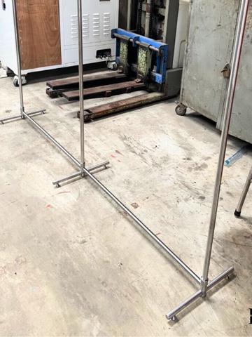 Double Stand Stainless Steel Clothing Rack  - Sào đôi nhỏ gọn decor inox304 lắp ráp thẩm mỹ
