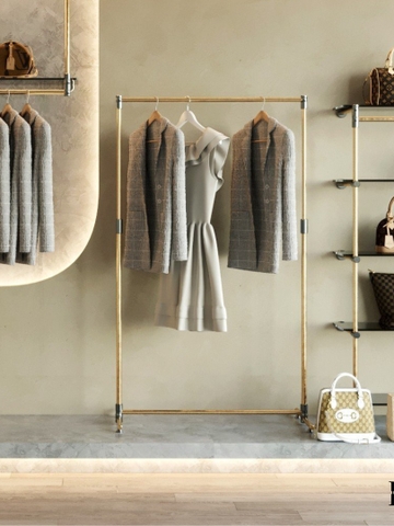 Module Stand Stainless Steel Clothing Rack - Sào decor inox304 sang trọng