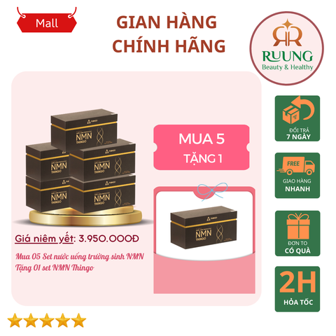 [COMBO 5 TẶNG 1] NƯỚC UỐNG  NMN THINGO ( Vừa đủ liệu trình 2 tháng)