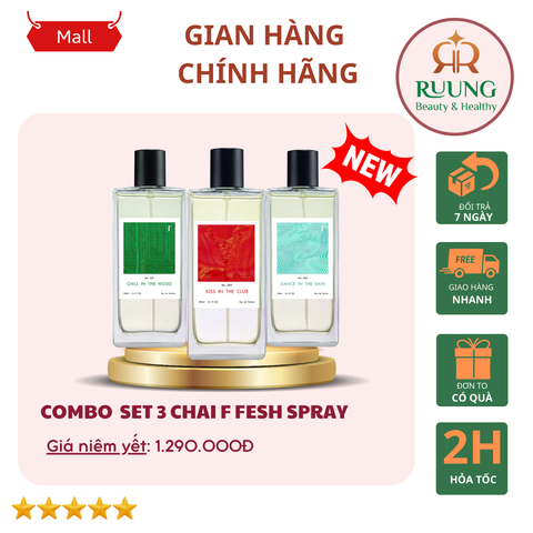 [DATE 2028] SET 3 CHAI Nước hoa F Fresh Spray 50ML