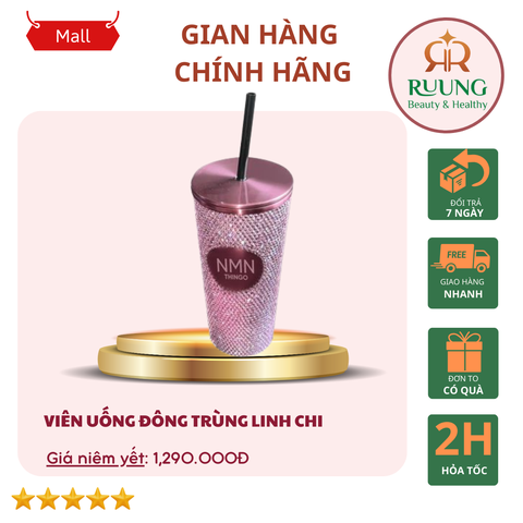 LY GIỮ NHIỆT NMN THINGO  ĐÍNH ĐÁ PHA LÊ