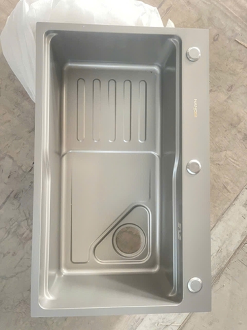 Chậu Rửa một hố Handmade Cao Cấp inox 201 phủ nano NANOSI N-7545