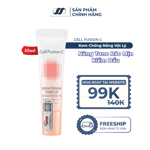 Kem Chống Nắng Nâng Tone Ráo Mịn Kiềm Dầu Cell Fusion C Brightening Tone Up Sunscreen 100 SPF50+ PA ++++ Serene Space Sản Phẩm Chính Hãng