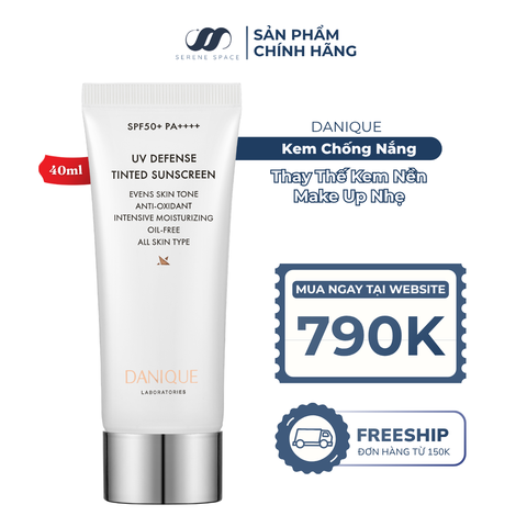 Kem Chống Nắng Nâng Tone Thay Kem Nền & Che Khuyết Điểm Danique UV Defense Tinted Sunscreen SPF 50+ PA++++ Serene Space Sản Phẩm Chính Hãng