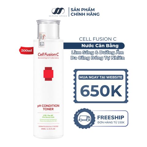 Toner Cân Bằng pH Kiểm Soát & Cải Thiện Da Dầu Mụn Cell Fusion C Tre.AC pH Condition Toner Serene Space Sản Phẩm Chính Hãng