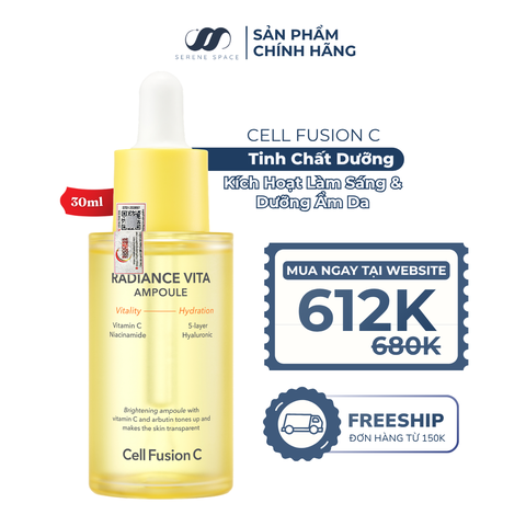 Ampoule Kích Hoạt Làm Sáng & Dưỡng Ẩm Da Cell Fusion C Radiance Vita Ampoule Serene Space Sản Phẩm Chính Hãng