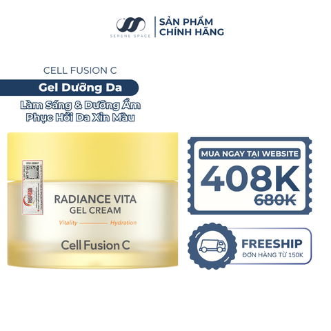 Gel Dưỡng Làm Sáng & Dưỡng Ẩm Cell Fusion C Radiance Vita Gel Cream Serene Space Sản Phẩm Chính Hãng