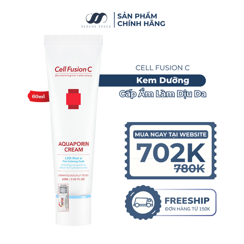 Kem Dưỡng Cấp Ẩm Làm Dịu Da & Kích Hoạt Kênh Dẫn Nước Cell Fusion C Aquaporin Cream Serene Space Sản Phẩm Chính Hãng