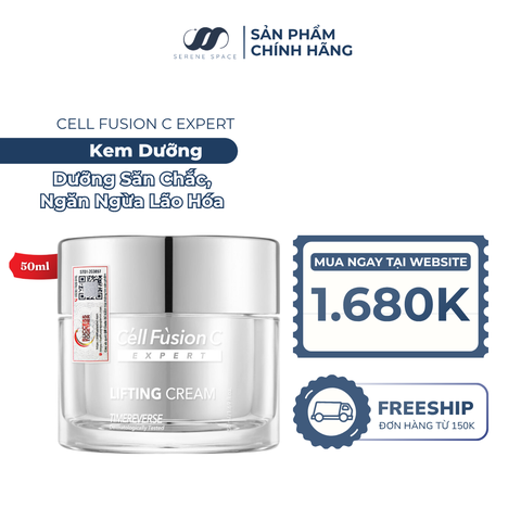 Kem Dưỡng Săn Chắc, Ngăn Ngừa Lão Hóa Cell Fusion C Expert Time Reverse Lifting Cream Serene Space Sản Phẩm Chính Hãng